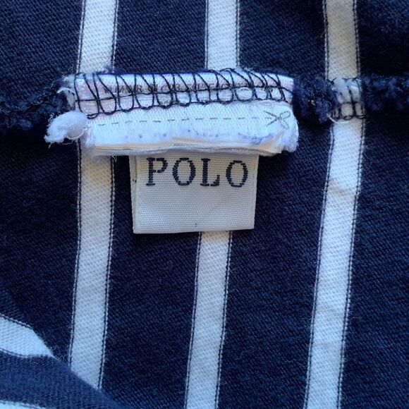 Polo Ralph Lauren Girls T- Shirt Knit Dress Size M Navy White Stripe Short Sleev - Picture 14 of 14